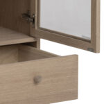 Vitriinkapp ASTON 80x40xH144,8cm, hele tamm Elutoamööbel ACTONA