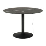 Söögilaud IBIZA D110xH74cm, must marmor Söögilauad ACTONA