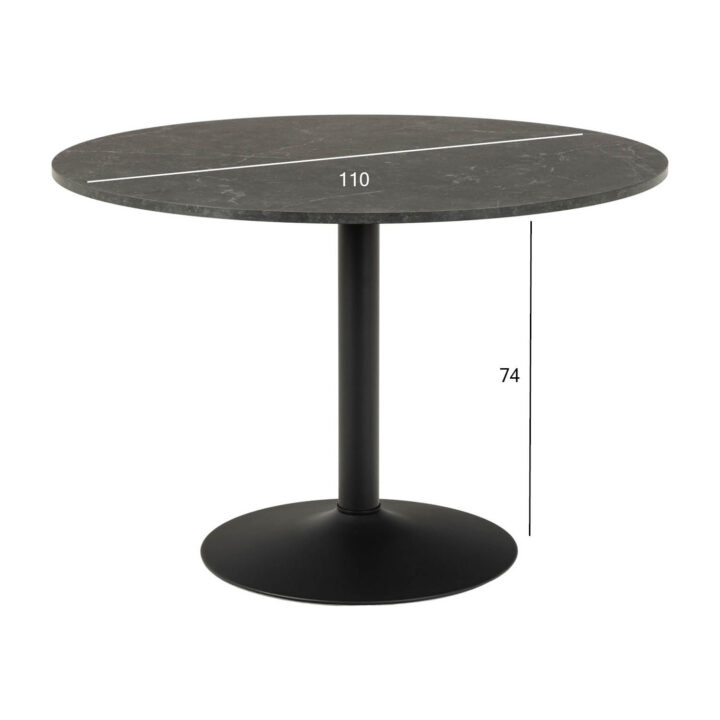 Söögilaud IBIZA D110xH74cm, must marmor Söögilauad ACTONA