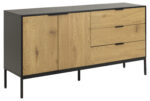 Kapp SEAFORD 160x40xH80cm, must Elutoamööbel ACTONA