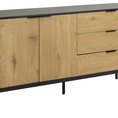 Kapp SEAFORD 160x40xH80cm, must Elutoamööbel ACTONA