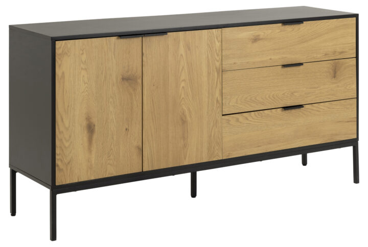 Kapp SEAFORD 160x40xH80cm, must Elutoamööbel ACTONA