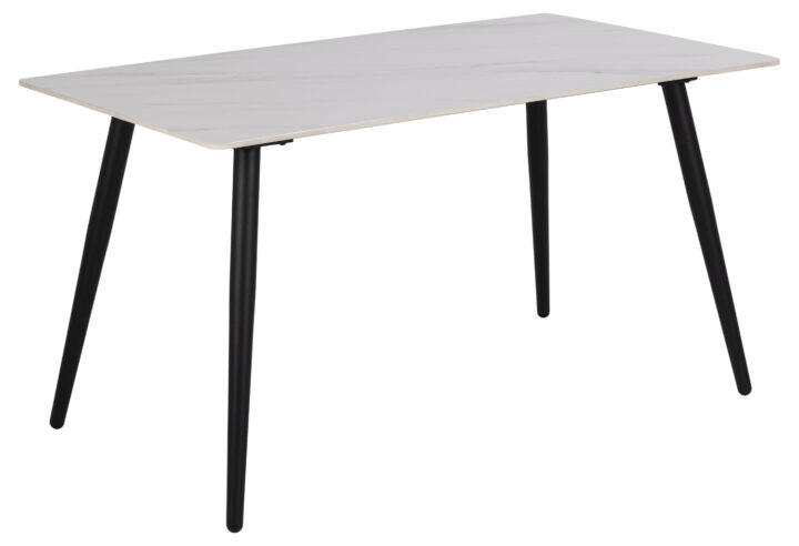 Söögilaud WICKLOW 140x80xH75cm, valge, keraamiline plaat, metall Söögilauad ACTONA