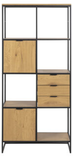 Riiul SWINDON 85x40xH183cm, naturaalne Elutoamööbel ACTONA
