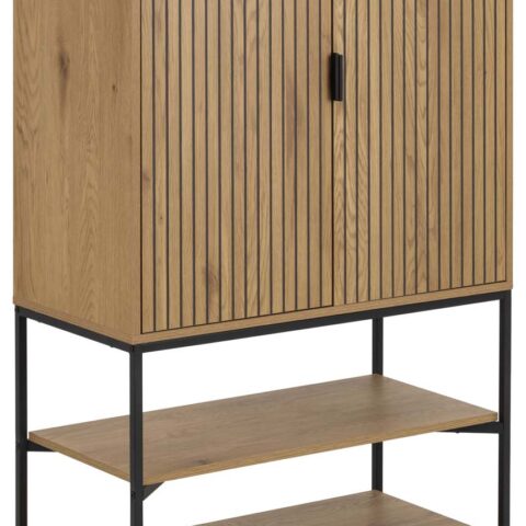 Kummut JAIPUR 80x40xH140cm, naturaalne Elutoamööbel ACTONA