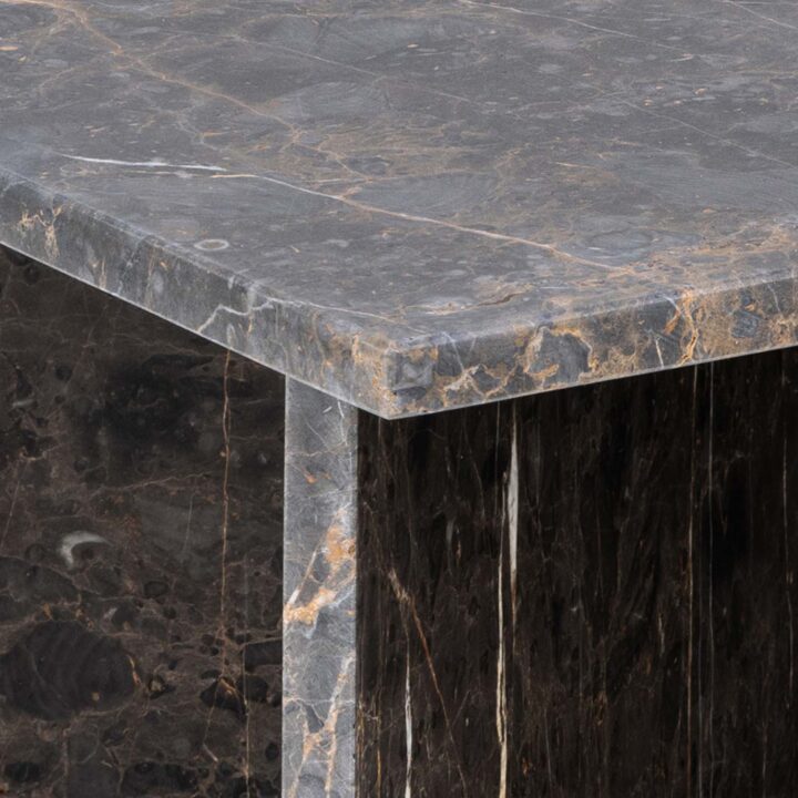 Diivanilaud VEGA 90x90xH42cm, pruun, marmor Diivanilauad ja abilauad ACTONA