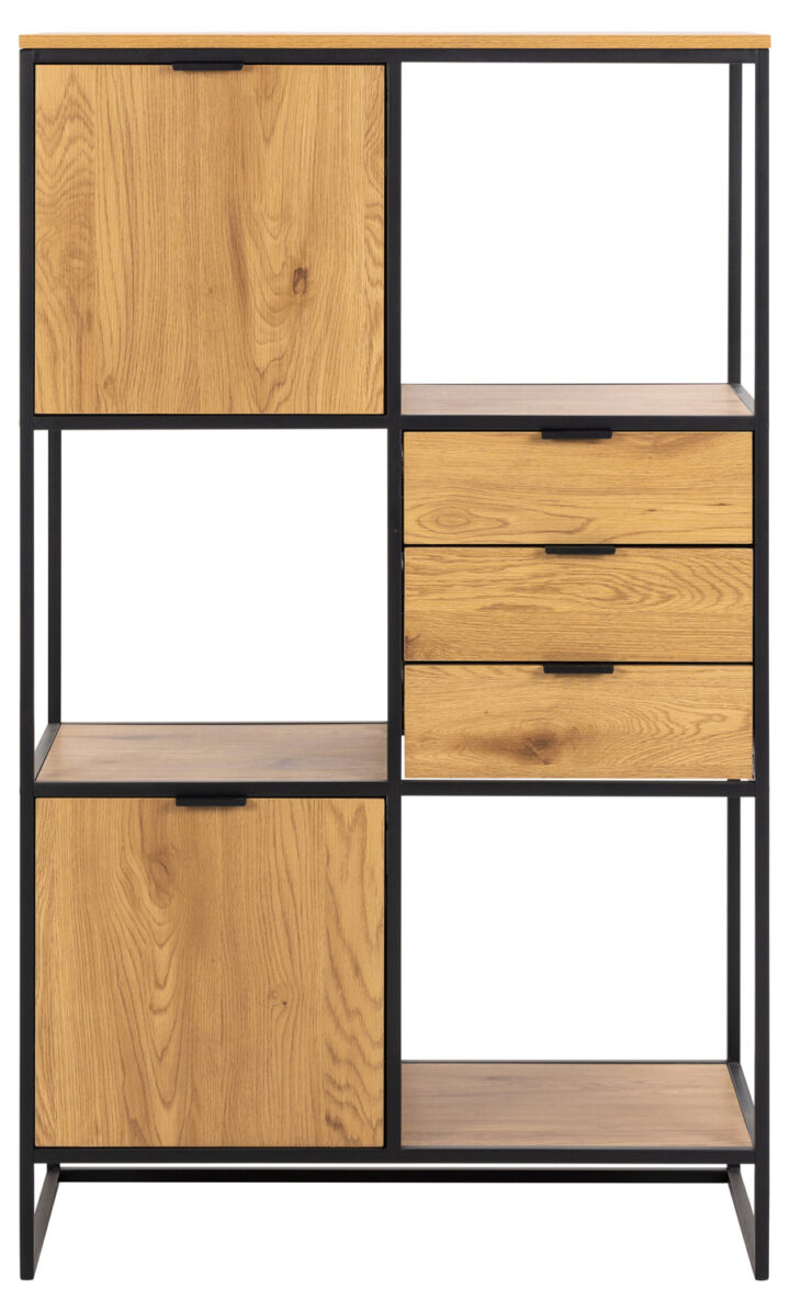 Riiul SWINDON 85x40xH141cm, naturaalne Elutoamööbel ACTONA