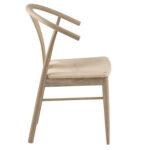 Tool JANIK 54x54x83cm, valge tamm, iste: beež nöörpunutis Söögilauatoolid, taburetid, pingid ACTONA