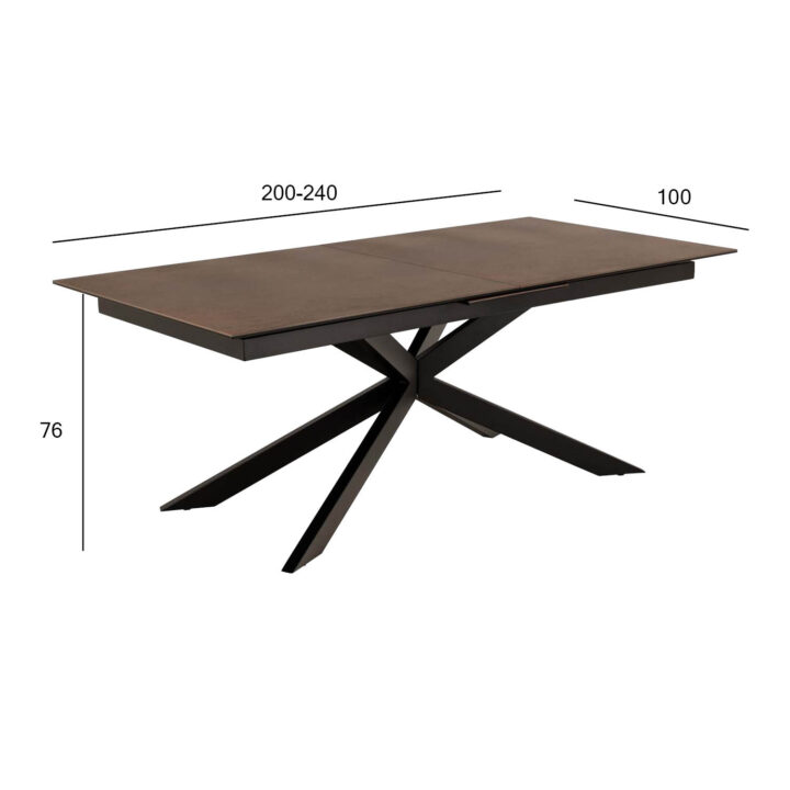 Söögilaud IRWINE 200/240x100xH76cm, pruun Söögilauad ACTONA