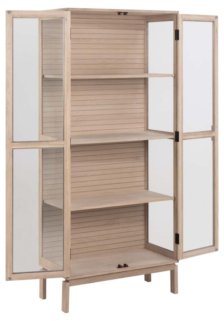 Vitriinkapp LINLEY 80x40xH180cm, beež Elutoamööbel ACTONA
