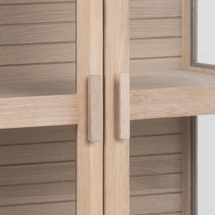 Vitriinkapp LINLEY 80x40xH180cm, beež Elutoamööbel ACTONA