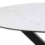 Söögilaud HEAVEN D119xH75,5cm, valge, keraamiline plaat, teras Söögilauad Söögilauad