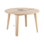 Söögilaud A-LINE D120/220xH75cm, hele tamm Söögilauad ACTONA