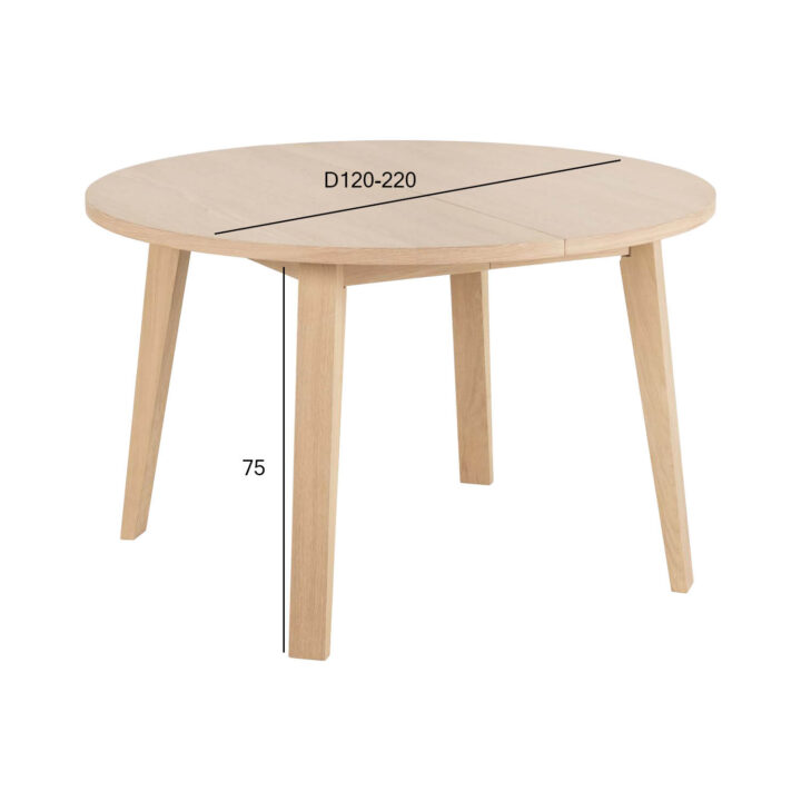 Söögilaud A-LINE D120/220xH75cm, hele tamm Söögilauad ACTONA