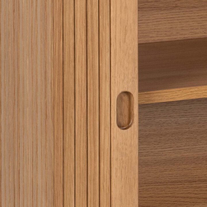 Kapp LANGLEY 160x40xH80cm, naturaalne Elutoamööbel Kapid, kummutid ja riiulid