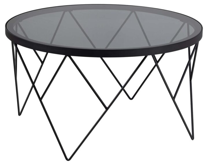 Diivanilaud HALSTOW D80xH45,2cm, hall, karastatud klaas, teras Diivanilauad ja abilauad Diivanilauad ja abilauad
