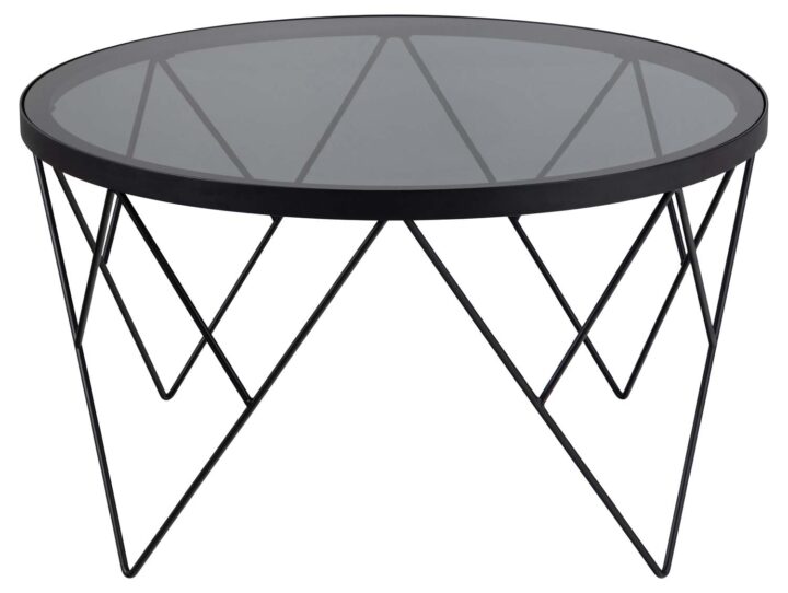 Diivanilaud HALSTOW D80xH45,2cm, hall, karastatud klaas, teras Diivanilauad ja abilauad Diivanilauad ja abilauad