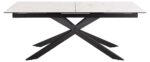 Söögilaud IRWINE 200/240x100xH76cm, valge, keraamiline plaat, teras Söögilauad Söögilauad