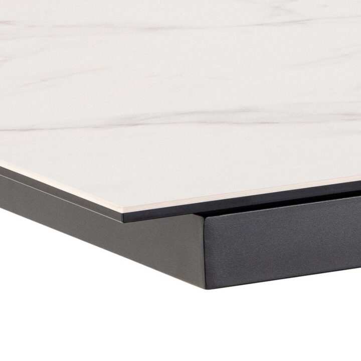 Söögilaud IRWINE 200/240x100xH76cm, valge, keraamiline plaat, teras Söögilauad Söögilauad