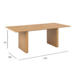 Söögilaud COLIMA 210x100xH75cm, naturaalne, melamiin, MDF Söögilaua komplektid Söögilaua komplektid