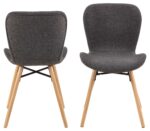 Tool BATILDA-A1 hall/tamm, 47x53xH82,5cm, bukleekangas, õlitatud puit Söögilauatoolid, taburetid, pingid Söögilauatoolid, taburetid, pin