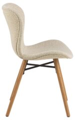 Tool BATILDA-A1 kreem/tamm, 47x53xH82,5cm, bukleekangas, õlitatud puit Söögilauatoolid, taburetid, pingid Söögilauatoolid, taburetid, pin