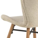 Tool BATILDA-A1 kreem/tamm, 47x53xH82,5cm, bukleekangas, õlitatud puit Söögilauatoolid, taburetid, pingid Söögilauatoolid, taburetid, pin