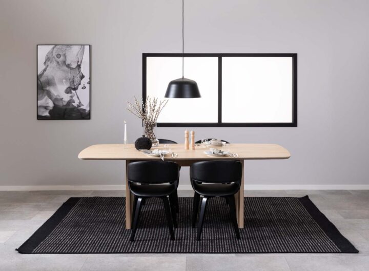 Söögilaud CHRISTO 220x105xH75cm, beež, tammespoon, MDF Söögilauad Söögilauad