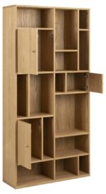 Riiul RANGOON 90x30xH180cm, naturaalne, tammespoon Elutoamööbel Kapid, kummutid ja riiulid