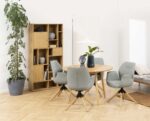 Riiul RANGOON 90x30xH180cm, naturaalne, tammespoon Elutoamööbel Kapid, kummutid ja riiulid