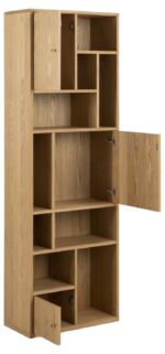 Riiul RANGOON 60,5x30xH180cm, naturaalne, tammespoon Elutoamööbel Kapid, kummutid ja riiulid