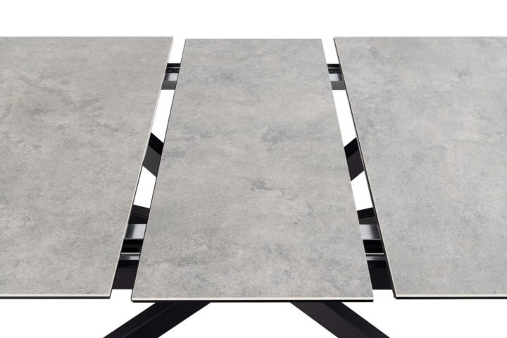 Söögilaud IRWINE 200/240x100xH76cm, hall, keraamiline plaat, teras Söögilaua komplektid Söögilaua komplektid