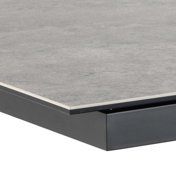 Söögilaud IRWINE 200/240x100xH76cm, hall, keraamiline plaat, teras Söögilaua komplektid Söögilaua komplektid