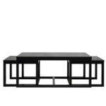 Diivanilauad 3tk CORNUS 51x56xH44cm, 51x56xH44cm, 120x60xH50cm, must Diivanilauad ja abilauad ACTONA