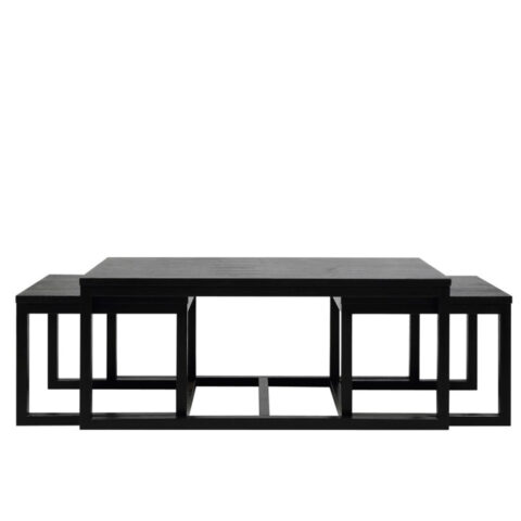 Diivanilauad 3tk CORNUS 51x56xH44cm, 51x56xH44cm, 120x60xH50cm, must Diivanilauad ja abilauad ACTONA
