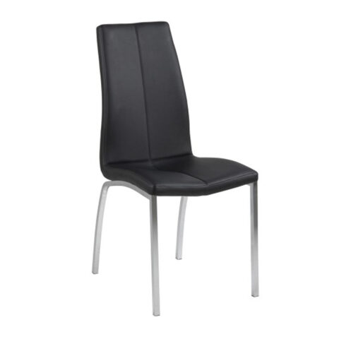 Tool ASAMA 43,5x57xH95cm, iste ja seljatugi: kunstnahk, värvus: must, jalad: kroom Söögilauatoolid, taburetid, pingid ACTONA