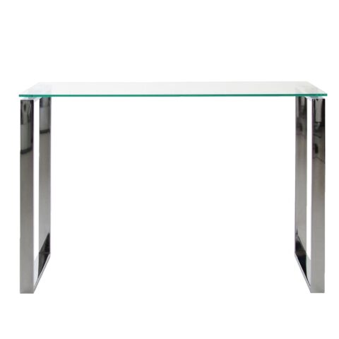 Konsoollaud KATRINE 110x40xH76cm, lauaplaat: läbipaistev klaas, jalad: kroomitud Abilauad ja serveerimislauad Abilauad ja serveerimislauad