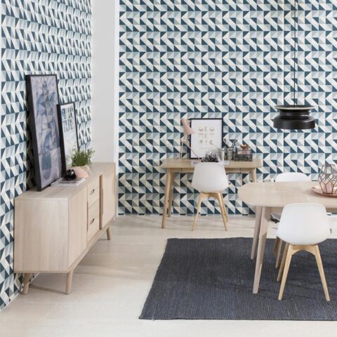 Kummut MARTE 180x44xH84cm, 4-sahtliga ja 2-uksega, materjal: täispuit/tammespoon, viimistlus: õlitatud valge pigmendiga Elutoamööbel ACTONA