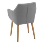 Tool/tugitool NORA 58x58xH84cm, iste ja seljatugi: kangas, värvus: helehall, jalad: tamm, viimistlus: õlitatud Söögilauatoolid, taburetid, pingid ACTONA
