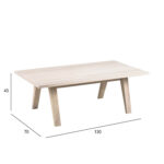 Diivanilaud A-LINE 130x70xH45cm, materjal: täispuit/tammespoon, viimistlus: õlitatud valge pigmendiga Diivanilauad ja abilauad ACTONA