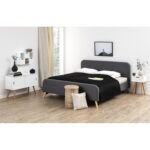 Öökapp MITRA 40x30xH61,5cm, sahtliga, valge/tamm, materjal: MDF, jalad: tamm, lakitud Magamistuba ACTONA