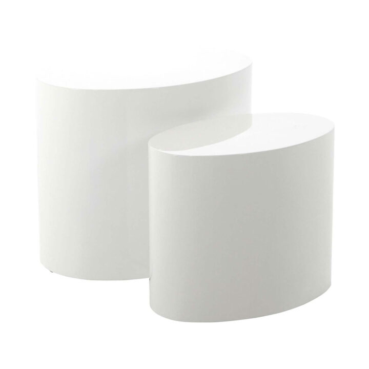 Diivanilauad 2tk MICE 48x33xH40cm, 40×24,5xH33cm, valge, MDF Diivanilauad ja abilauad ACTONA