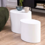 Diivanilauad 2tk MICE 48x33xH40cm, 40×24,5xH33cm, valge, MDF Diivanilauad ja abilauad ACTONA