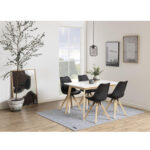 Söögilaud RAVEN 120x80xH75,5cm,  lauaplaat: puit, värvus: valge, jalad: kask, viimistlus: lakitud Söögilauad ACTONA