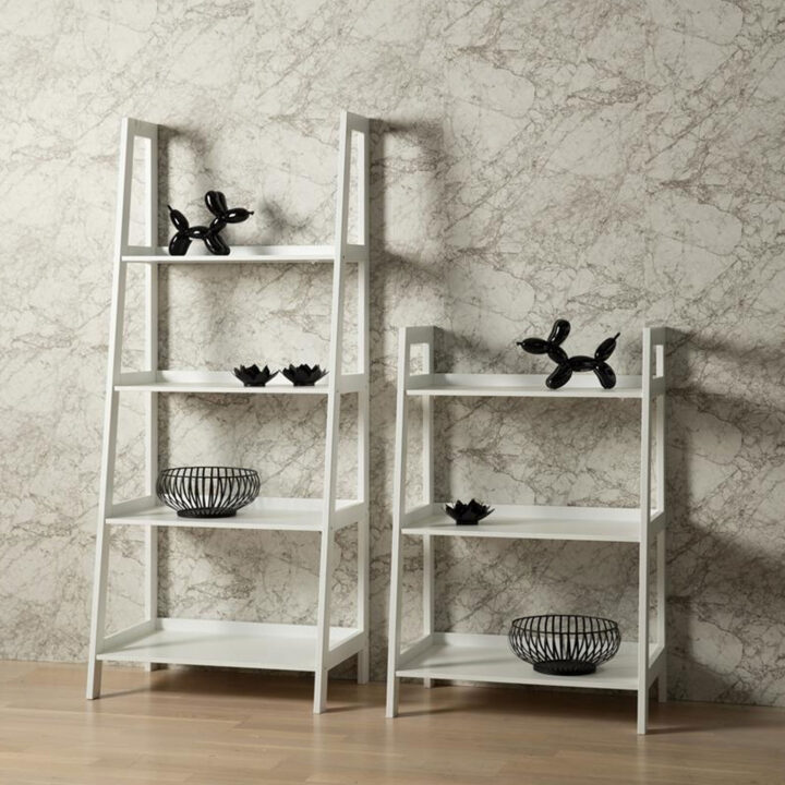 Riiul WALLY 63x40xH130cm, valge, lakitud Esik ja Garderoob ACTONA