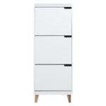 Jalatsikapp MITRA 47x30xH133,5cm, 3-sahtliga, valge Esik ja Garderoob ACTONA