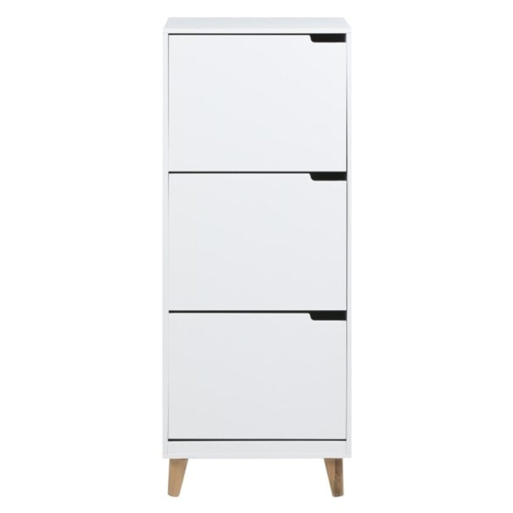 Jalatsikapp MITRA 47x30xH133,5cm, 3-sahtliga, valge Esik ja Garderoob ACTONA