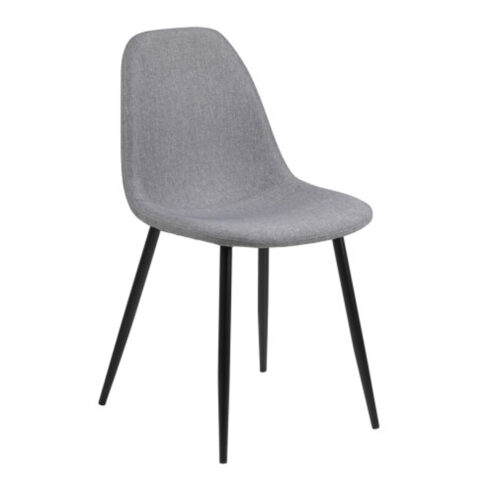 Tool WILMA 44,5x56xH84cm, iste/seljatugi: kangas, värvus: helehall, jalad: metall Söögilauatoolid, taburetid, pingid ACTONA