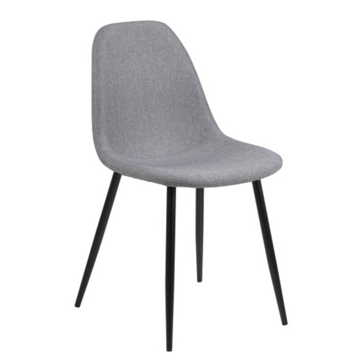 Tool WILMA 44,5x56xH84cm, iste/seljatugi: kangas, värvus: helehall, jalad: metall Söögilauatoolid, taburetid, pingid ACTONA