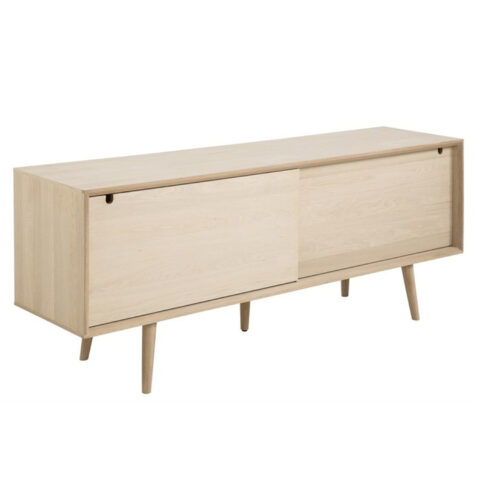 Kummut CENTURY 180x45xH71cm, 2-uksega, materjal: tammespoon/mööbliplaat, viimistlus: õlitatud valge pigmendiga Elutoamööbel ACTONA